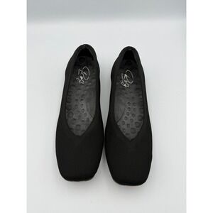 Ros Hommerson Niki Womens 8.5N Black Knit Flats Square Toe Comfort